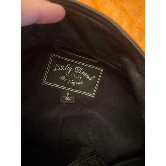 Lucky Brand Leather trimmed moto jacket Small - Picture 7 of 7